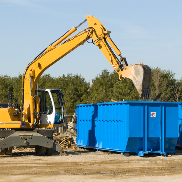 are there any restrictions on where a residential dumpster can be placed in Dexter